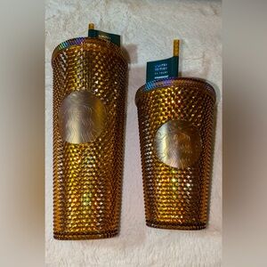 Starbucks studded honey tumblers set